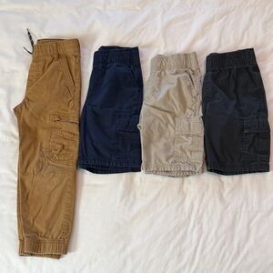 Kids Cargo Jogger Pants - Brown, Navy, Kaki, Black